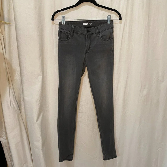 OLD NAVY Rockstar Super Skinny 24/7 Jeans Grey Black Wash - size 0 - Picture 2 of 3